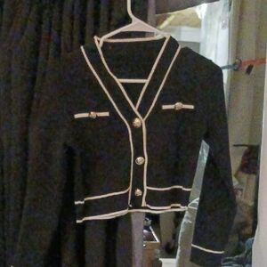 SHEIN Black and White Cardigan